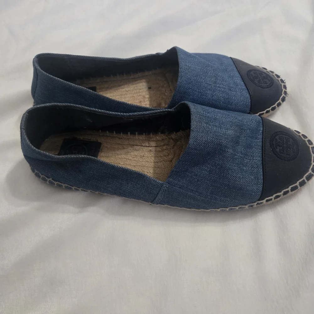Tory Burch Blue and Black Espadrilles - Picture 6 of 7